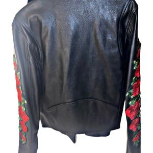Leather biker jacket